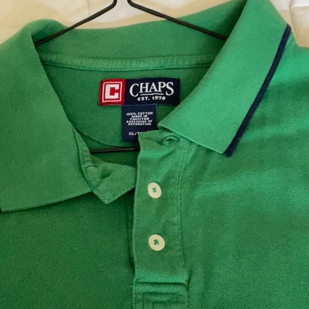 Chaps Green Polo Shirt Classic Style